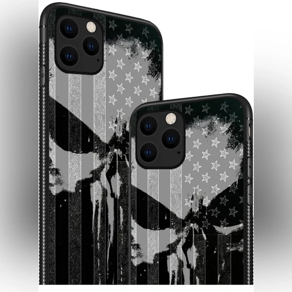 New iPhone 13 Pro Max Case,Black Flag Skull Pattern